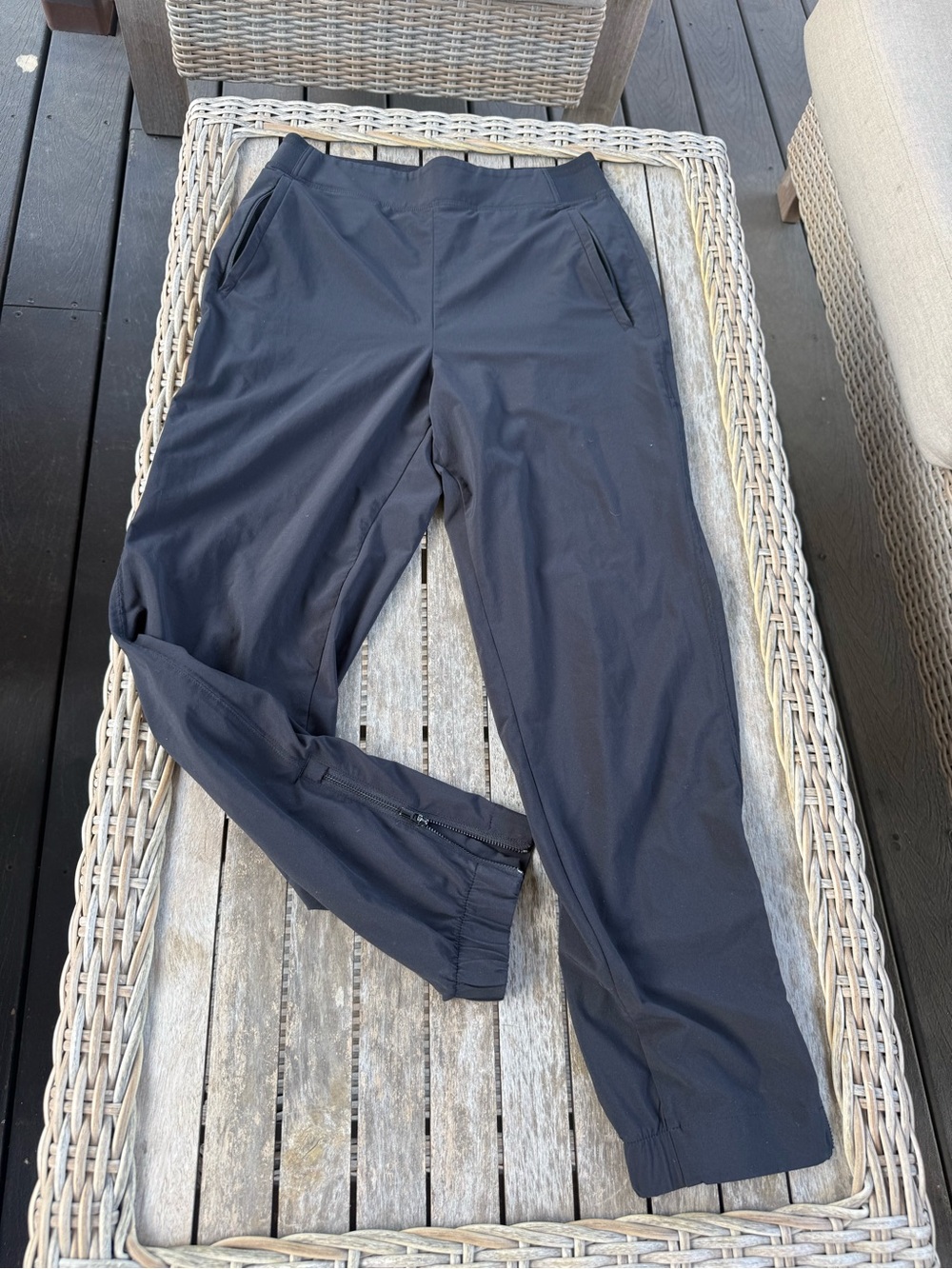 Athleta Black Women's Jogger with zipper cuffs